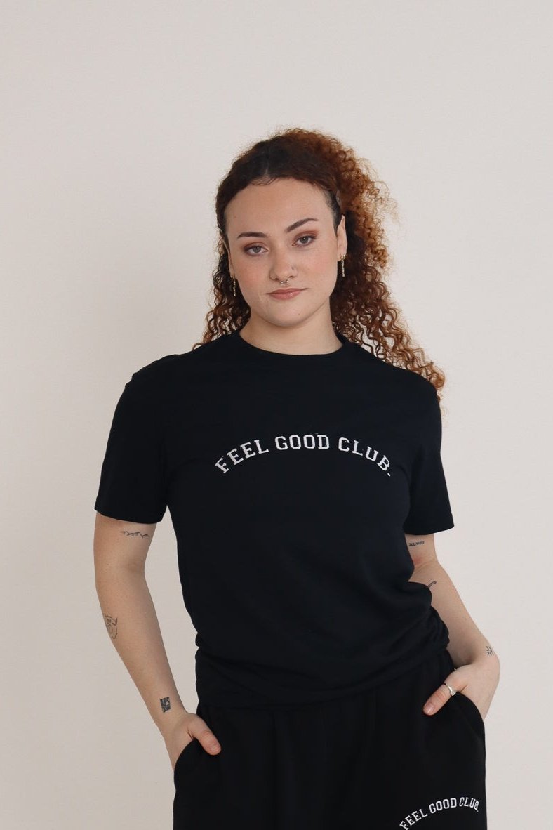 Feel Good Club Relaxed T-shirt, Black